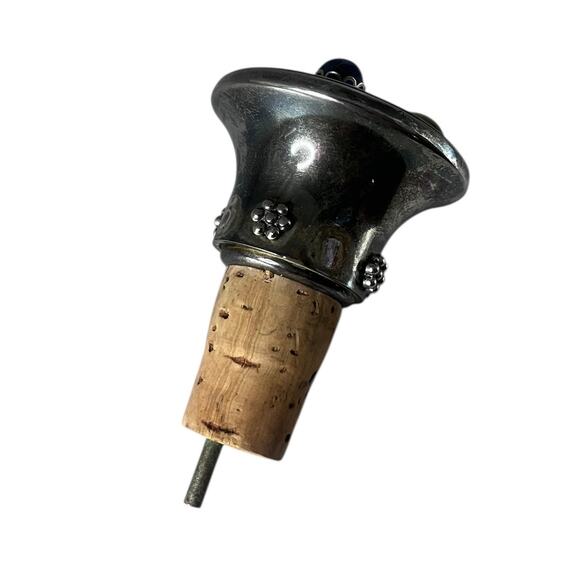 Decorative Wine Bottle Stopper by Artist Ann Cichon 3.5" - Picture 2 of 3